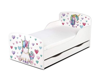 Price Right Home Unicorn Toddler Bed with Under-Bed Storage